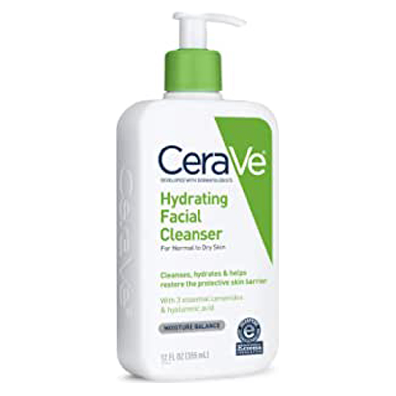 CeraVe Face Wash, Hydrating Facial Cleanser for Normal to Dry Skin 12 fl oz